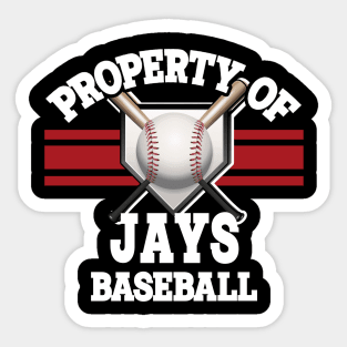 Proud Name Jays Graphic Property Vintage Baseball Sticker